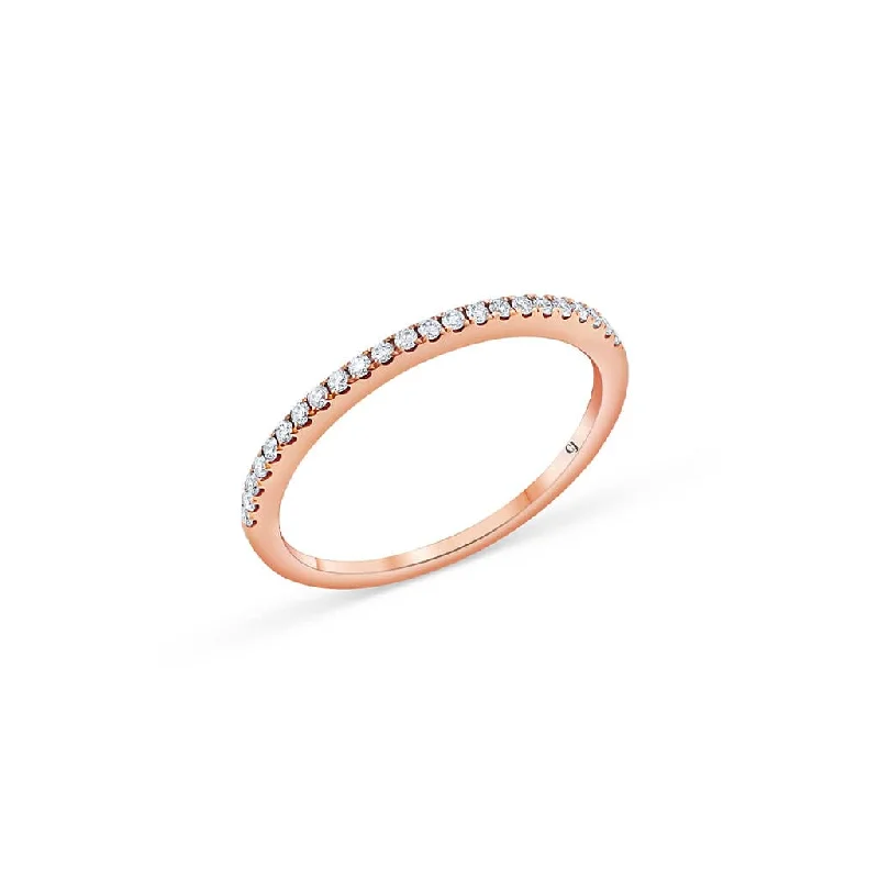 18K Rose Gold 23 Diamond 0.13ctw Halfway Band