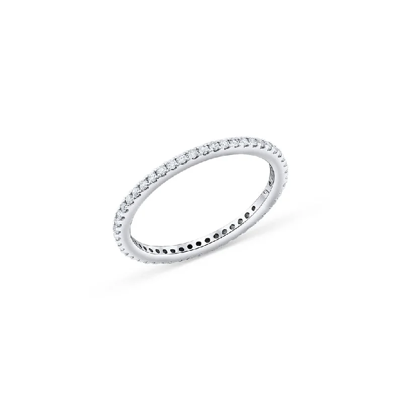 18K White Gold 49 Diamonds 0.29ctw Eternity Band