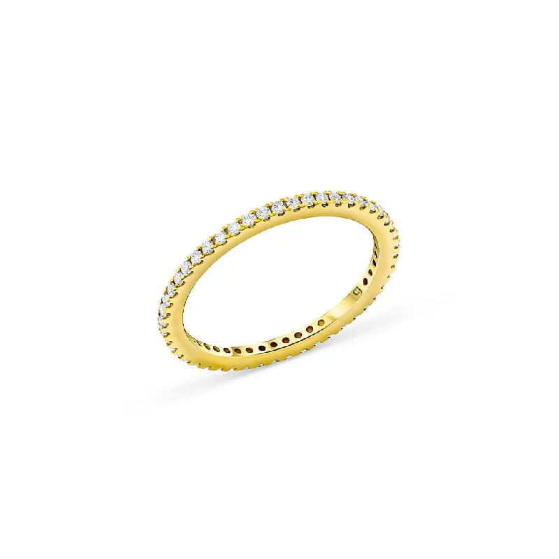 18K Yellow Gold 49 Diamonds 0.29ctw Eternity Band