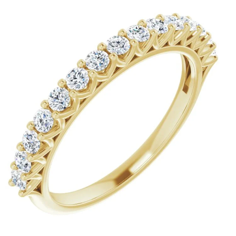 14K Yellow 1/2 CTW Natural Diamond Anniversary Band