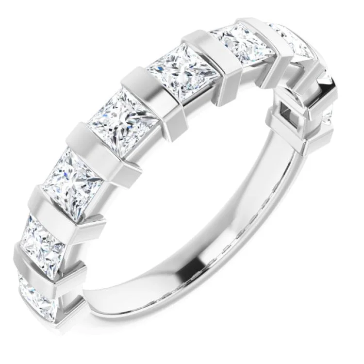 Platinum 1 3/8 CTW Natural Diamond Anniversary Band