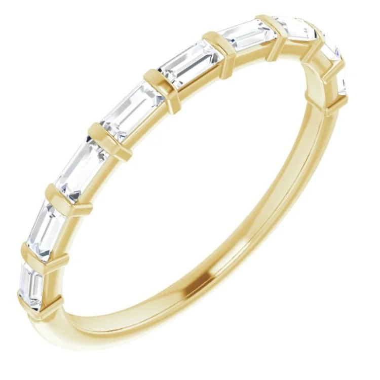 14K Yellow 3/8 CTW Natural Diamond Anniversary Band