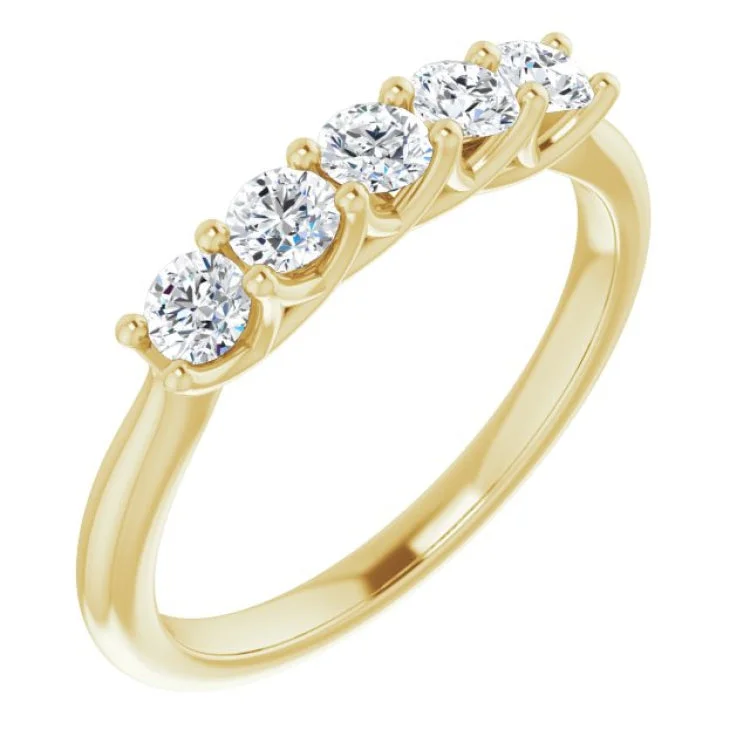 14K Yellow 1/2 CTW Natural Diamond Anniversary Band