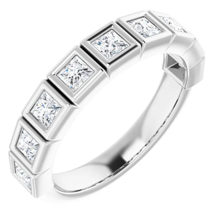 14K White 3/4 CTW Natural Diamond Anniversary Band