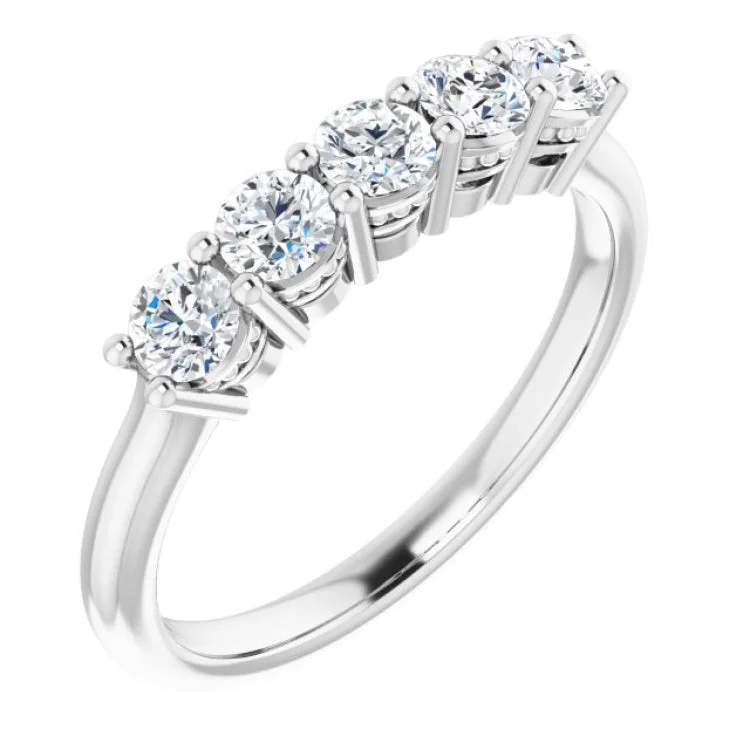 14K White 1/6 CTW Natural Diamond Anniversary Band