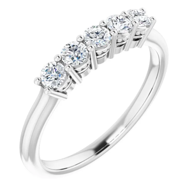 14K White 1/3 CTW Natural Diamond Anniversary Band