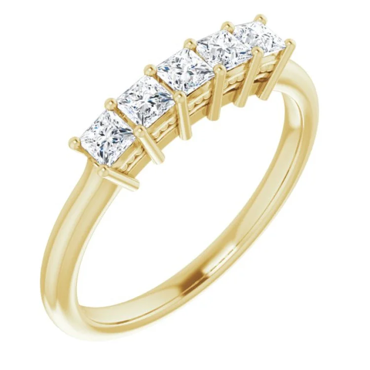 14K Yellow 1/2 CTW Natural Diamond Anniversary Band