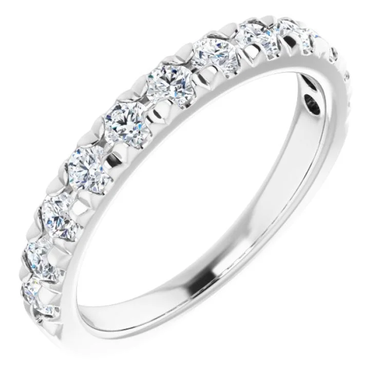 14K White 7/8 CTW Lab-Grown Diamond Anniversry Band