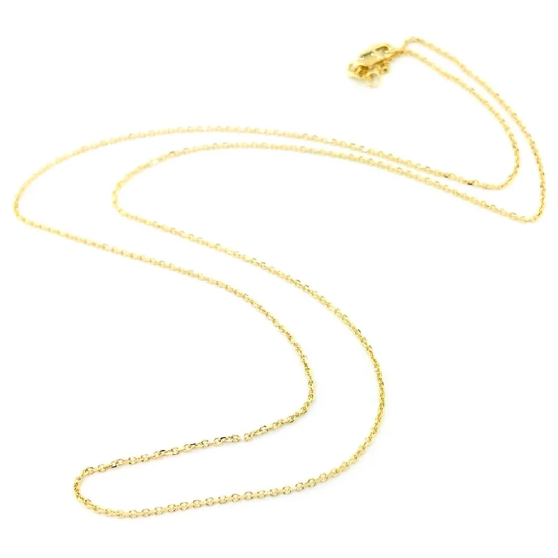 14K Y Gold 0.5MM Dia Cut Cable Chain