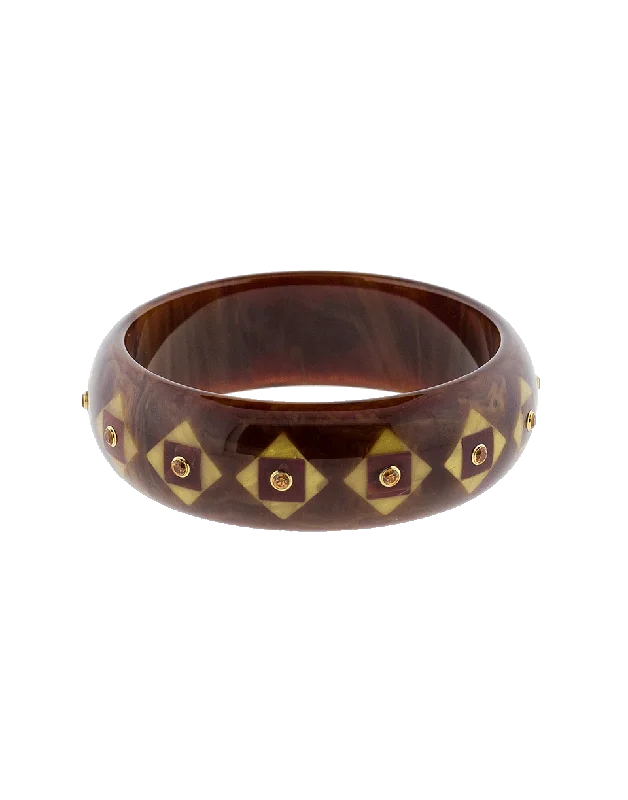 Brown And Burgundy Bakelite Bangle