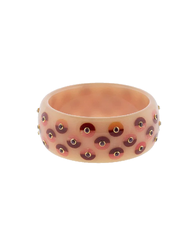 Pink And Burgundy Bakelite Bangle