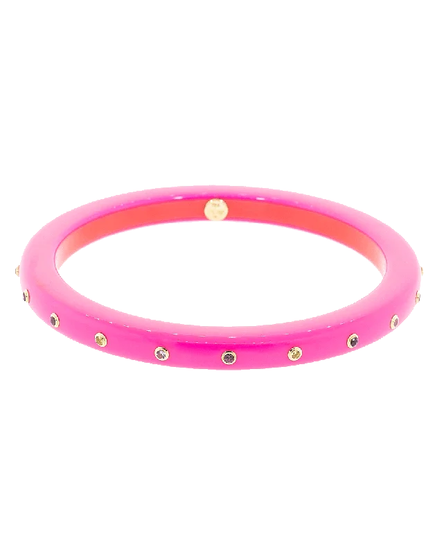 Thin Pink Bakelite Bangle